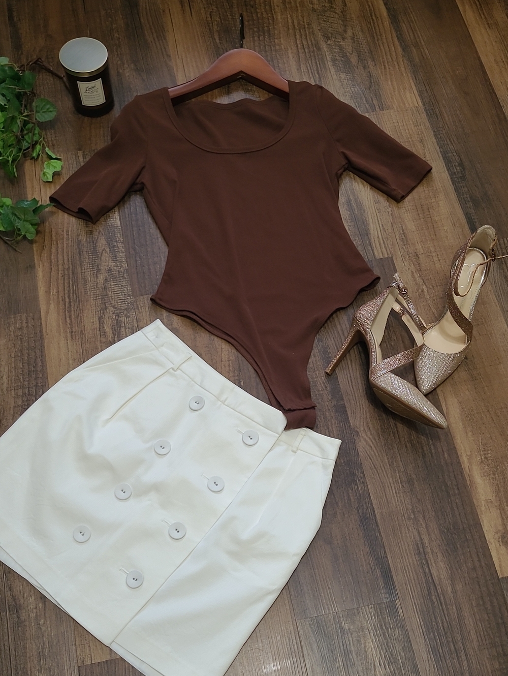 3/$25 Chocolate Brown Bodysuit